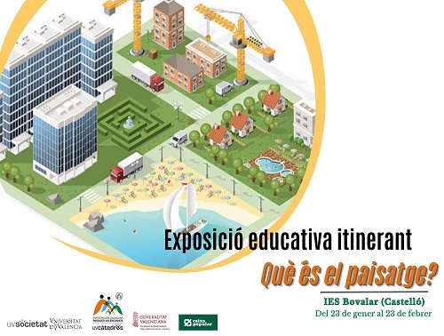 Cartell creat per a fer la difusió de l'exposició itinerant què és el paisatge?